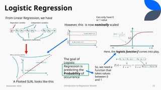 An Introduction to Regression Models: Linear and Logistic approaches | PPTX
