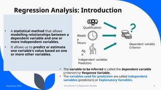 An Introduction to Regression Models: Linear and Logistic approaches | PPTX