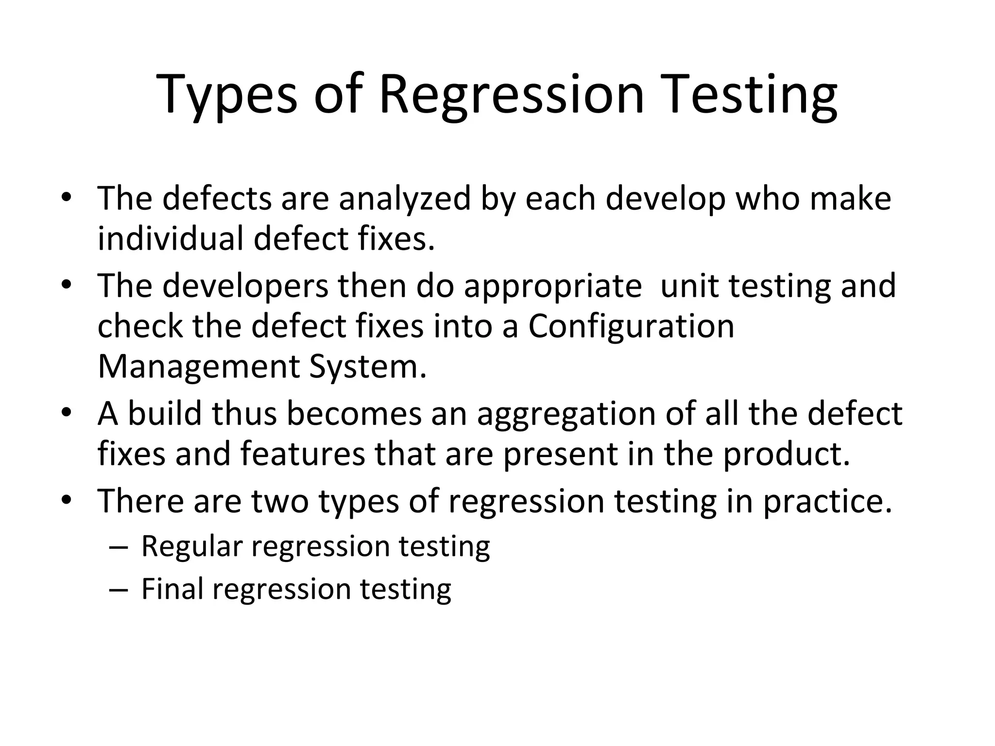 Regression testing | PPT