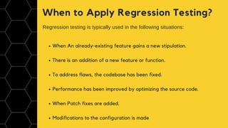 Regression Testing - An Overview | PDF