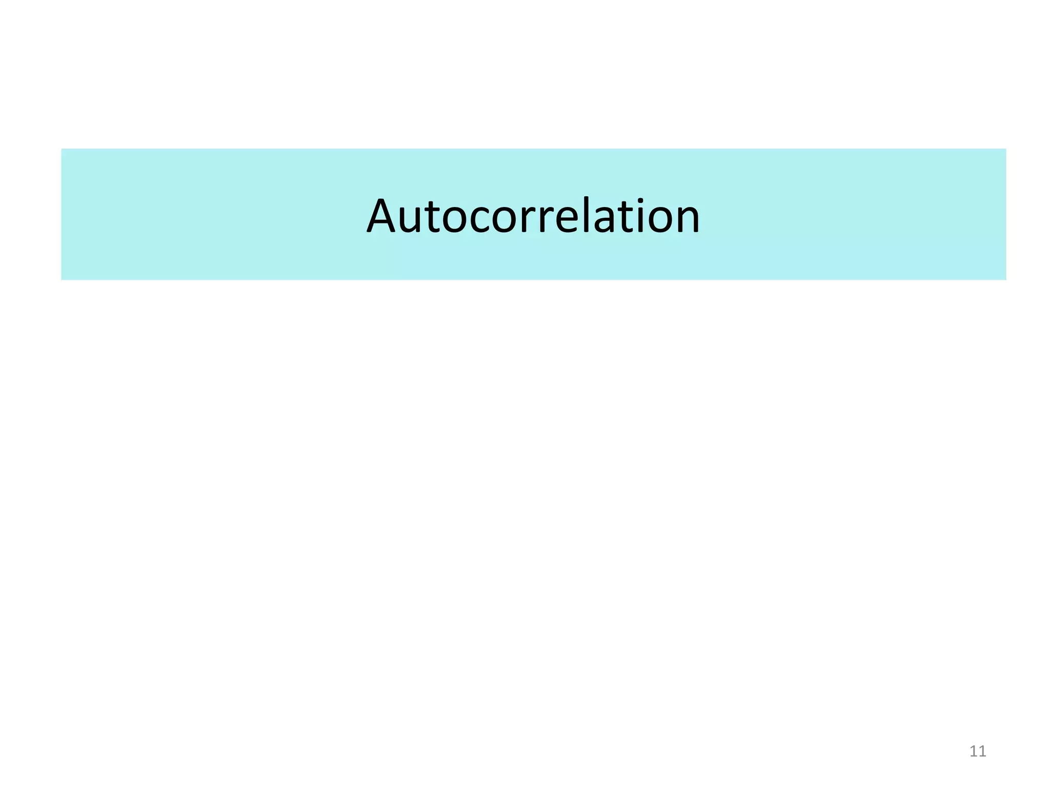 Autocorrelation
11
 