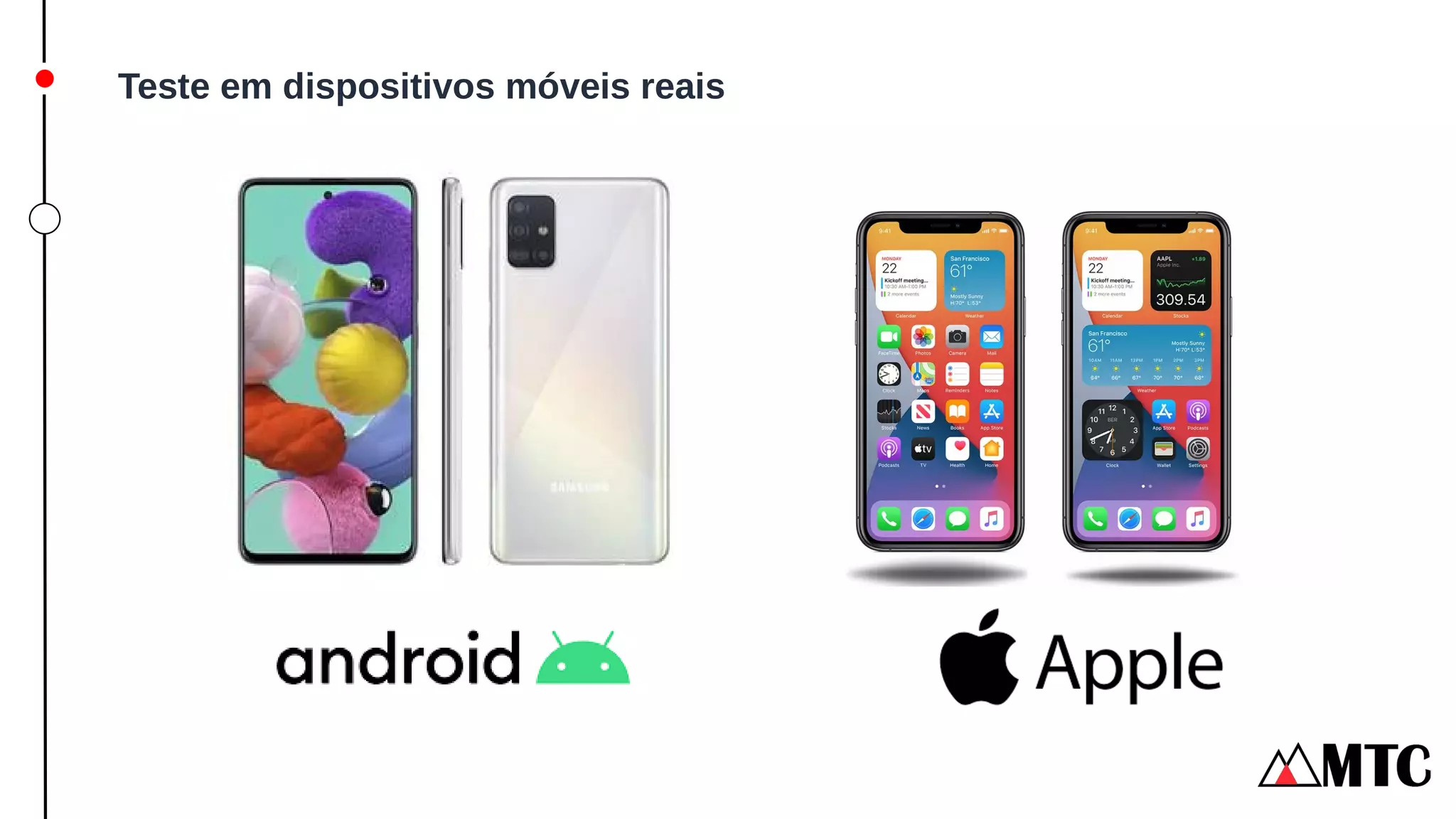 Teste em dispositivos móveis reais
 