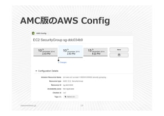 AMC版のAWS Config 
classmethod.jp 19 
 