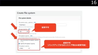 16
変更不可
変更不可
（バックアップからのリストア時のみ変更可能）
 