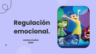 Regulación
emocional.
Lorena Avalos
2024
 