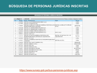 PERSONA JURÍDICA
Registro Empresarial - SUNARP
 
