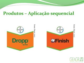 Produtos – Aplicação sequencial
Fonte:Bayer,2017.
Fonte:Bayer,2017.
 