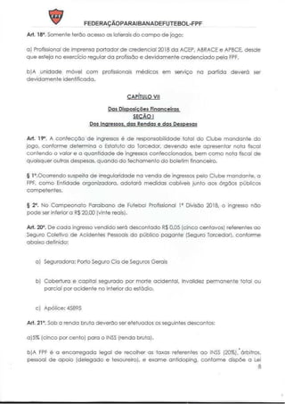 Regulamento da Primeira Divisão 2018