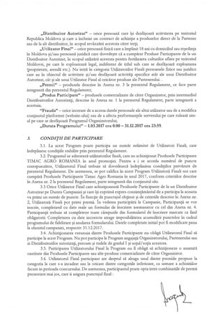 Regulamentul programului de fidelizare „Clubul Agricultorilor” Timac Agro East