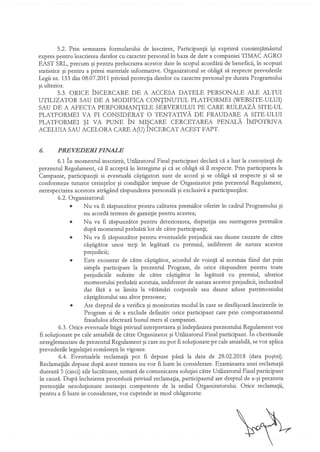 Regulamentul programului de fidelizare „Clubul Agricultorilor” Timac Agro East