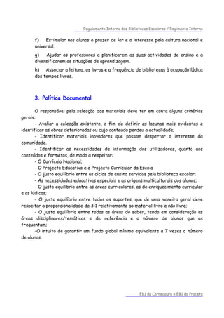 Regulamento  Interno