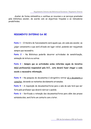 Regulamento  Interno