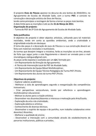 Regulamento concurso