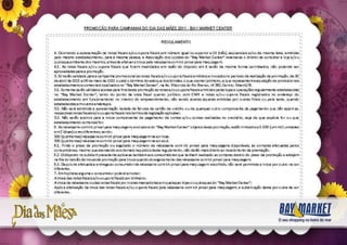 Regulamento da promoção dia das mães