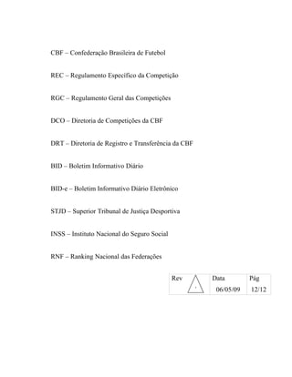 Regulamento Da Serie D 2009