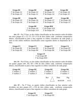Regulamento Da Serie D 2009
