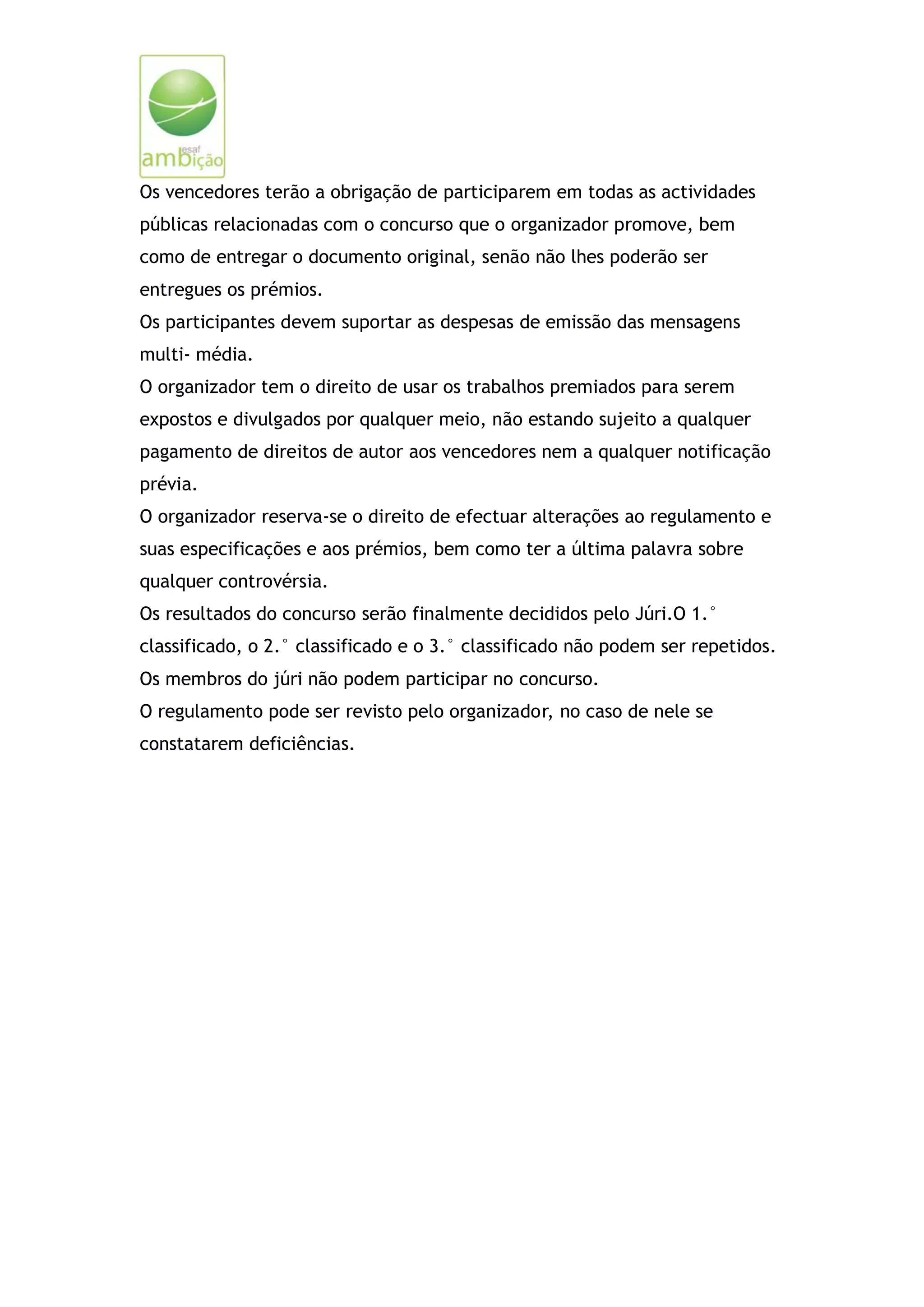 Regulamento do Concurso de Fotografia Digital