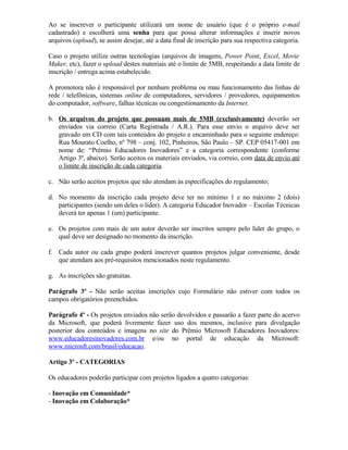 Regulamento Educaores Inovadores