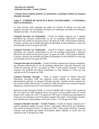 Regulamento Educaores Inovadores