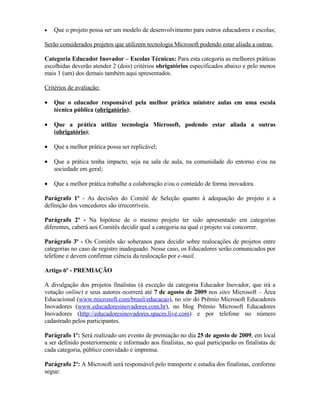 Regulamento Educaores Inovadores