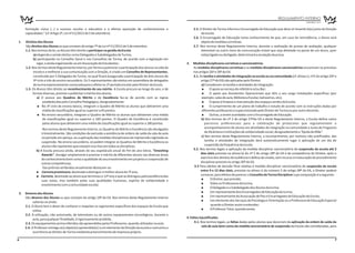 REGULAMENTO INTERNO
                                                                                                                                                                                                     DEZEMBRO 2012


     formação cívica (…) o sucesso escolar e educativo e a efetiva aquisição de conhecimentos e                    2.5. O Diretor de Turma informa o Encarregado de Educação que deve vir levantá-lo(s) junto da Direção
     capacidades.” (cf. Artigo 2º, Lei nº 51/2012 de 5 de setembro).                                                     da escola.
                                                                                                                   2.6. O Encarregado de Educação toma conhecimento de que, em caso de reincidência, o Aluno será
1.   Direitos dos Alunos                                                                                                 objeto de medidas corretivas.
     São direitos dos Alunos os que constam do artigo 7º da Lei nº 51/2012 de 5 de setembro.                       2.7. Nos termos deste Regulamento Interno, durante a realização de provas de avaliação, qualquer
     1.1. Nos termos da lei, os Alunos têm direito a participar na gestão da Escola:                                     telemóvel ou outro meio de comunicação móvel que seja detetado na posse de um aluno, quer
            a) elegendo e sendo eleitos como Delegados e Subdelegados de Turma;                                          esteja ligado ou desligado, determinará a anulação da prova.
            b) participando no Conselho Geral e nos Conselhos de Turma, de acordo com a legislação em
               vigor, e ainda organizando-se em Associação de Estudantes;                                     3.   Medidas disciplinares corretivas e sancionatórias
     1.2. Nos termos deste Regulamento Interno, por forma a potenciar a participação dos alunos na vida da         As medidas disciplinares corretivas e as medidas disciplinares sancionatórias encontram-se previstas
           escola e a melhorar a sua comunicação com a Direção, é criado um Conselho de Representantes,            nos artigos 26º e 28º do EA.
           constituído por 5 Delegados de Turma, no qual ficará assegurada a participação de dois alunos do        3.1. As tarefas e atividades de integração na escola ou na comunidade (cf. alínea c), nº2 do artigo 26º e
           3º ciclo e três do ensino secundário. Os 5 representantes são eleitos em assembleia de delegados              artigo 27º do EA) são aplicadas pelo Diretor.
           de turma expressamente convocada para o efeito no 1º período escolar pelo Diretor da Escola.                  a) Consideram-se tarefas e atividades de integração:
     1.3. Os Alunos têm direito ao reconhecimento do seu mérito. A Escola procura ao longo do ano, e de                  = ao serviço de refeitório e/ou Bar;
                                                                                                                                O apoio
           formas diversas, premiar e publicitar o mérito dos alunos.                                                    = aos Assistentes Operacionais que têm a seu cargo instalações específicas (por
                                                                                                                                O apoio
               a) O acesso aos Quadros de Mérito e de Excelência faz-se de acordo com as regras                           exemplo: salas de aula, Biblioteca Escolar, balneários, etc);
                   estabelecidas pelo Conselho Pedagógico, designadamente:                                               = à limpeza e manutenção dos espaços verdes da Escola;
                                                                                                                                O apoio
               = do ensino básico, integram o Quadro de Mérito os alunos que obtiverem uma
                   No 3º ciclo                                                                                           =      O cumprimento de um plano de trabalho e estudo de acordo com as instruções dadas por
                   média de classificações igual ou superior a 45 pontos.                                                 diferentes professores e supervisionado pelo Diretor de Turma ou por outro docente;
               = secundário, integram o Quadro de Mérito os alunos que obtiverem uma média
                   No ensino                                                                                             = a serem acordadas com o Encarregado de Educação.
                                                                                                                                Outras,
                   de classificações igual ou superior a 160 pontos. O Quadro de Excelência é constituído                b) Nos termos do nº 2 do artigo 27ºdo EA e deste Regulamento Interno, a Escola define como
                   pelos alunos que obtiverem uma média de classificações igual ou superior a 180 pontos.                   parceiros preferenciais para a celebração de protocolos que regulamentem o
                 Nos termos deste Regulamento Interno, os Quadros de Mérito e Excelência são divulgados                     acompanhamento de alunos em atividades de integração na comunidade a Junta de Freguesia
                trimestralmente. São condições de exclusão a existência de ordens de saída da sala de aula                  de Alcântara e instituições de solidariedade social, designadamente a “Ajuda de Mãe”.
                no período em apreço, ou a aplicação das medidas disciplinares de repreensão registada ou                c) Nos termos deste Regulamento Interno, o incumprimento, por motivos não justificados, das
                suspensão. No ensino secundário, só podem integrar os Quadros de Mérito e Excelência os                     tarefas e atividades de integração dará automaticamente lugar à aplicação de um dia de
                alunos não repetentes que estejam inscritos em todas as disciplinas.                                        suspensão da frequência da escola.
            b) A Escola procura ainda, através do seu espetáculo anual de fim de ano letivo, “Smashing             3.2. Nos termos legais a aplicação da medida disciplinar sancionatória de suspensão da escola até 3
                Awards”, divulgar amplamente e premiar o mérito de diferentes alunos nas diversas áreas                  dias úteis prevista na alínea b) do nº 2 do artigo 28º do EA é da competência do Diretor, após o
                do conhecimento bem como a qualidade do seu envolvimento em projetos e a expressão de                    exercício dos direitos de audiência e defesa do visado, sem recurso à instauração do procedimento
                outras competências.                                                                                     disciplinar previsto no artigo 30º do EA.
                 Dos prémios atribuídos anualmente destacam-se:                                                     3.3 Para efeitos de decisão final relativa à medida disciplinar sancionatória de suspensão da escola
            = promissora, destinado a distinguir o melhor aluno do 7º ano;
                Carreira                                                                                                 entre 4 e 12 dias úteis, prevista na alínea c) do número 2 do artigo 28º do EA, o Diretor poderá
            = destinado ao aluno que terminou o 12º ano e que se distinguiu pela excelência das
               Carreira,                                                                                                 convocar, para efeitos de parecer, o Conselho de Turma Disciplinar cuja composição é a seguinte:
                suas notas, mas também pelas suas qualidades humanas, espírito de solidariedade e                        =      O Diretor, que preside;
                                                                                                                         = os Professores da turma;
                                                                                                                                Todos
                envolvimento com a comunidade escolar.
                                                                                                                         =      O Delegado e o Subdelegado dos Alunos da turma;
2.   Deveres dos Alunos                                                                                                  =      Um representante dos Encarregados de Educação da turma;
     São deveres dos Alunos os que constam do artigo 10º do EA. Nos termos deste Regulamento Interno                     =      Um representante da Associação de Pais e Encarregados de Educação da Escola;
           salienta-se ainda:                                                                                            =      Um elemento dos Serviços de Psicologia e Orientação ou a Professora de Educação Especial
     2.1. O Aluno tem o dever de conhecer e respeitar os regimentos específicos dos espaços da Escola que                        quando o Diretor assim o entender;
           utiliza.                                                                                                      =      O Professor Tutor, quando exista.
     2.2. A utilização, não autorizada, de telemóveis ou de outros equipamentos tecnológicos, durante a
           aula, para qualquer finalidade, é rigorosamente proibida.                                          4. Faltas injustificadas
     2.3. Os equipamentos acima referidos são apreendidos pelos Professores, quando utilizados na aula.             4.1. Nos termos legais, as faltas dadas pelos alunos que decorram da aplicação da ordem de saída da
     2.4. O Professor entrega o(s) objeto(s) apreendido(s) a um elemento da Direção da escola e comunica a                sala de aula bem como da medida sancionatória de suspensão da Escola são consideradas, para
           ocorrência ao Diretor de Turma mediante preenchimento de impresso próprio.

6                                                                                                                                                                                                                         7
 
