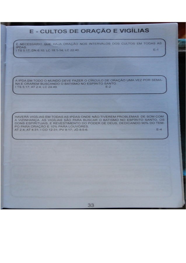 Regulamento interno da igreja pentecostal deus