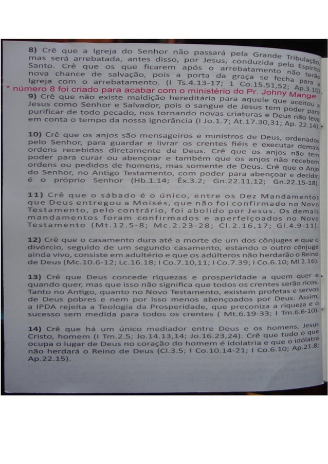 Regulamento interno da igreja pentecostal deus