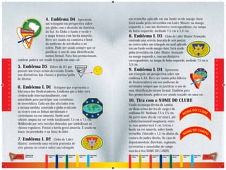 4. Emblema D4          Apresenta                     em vermelho aplicado em um fundo verde musgo claro.
                                               um triângulo em perspectiva sobre                     Será usado pelos investidos em Líder Máster na manga
                                               um globo com o desenho da América                     esquerda e, com um distintivo correspondente, na tampa
                                               do Sul. No Globo o fundo é verde e                    do bolso esquerdo, medindo 7,5 cm x 5,5 cm.
                                               o mapa branco com borda amarela.                      8. Emblema L D3             Globo de Líder Máster Avançado,
                                               Deve ser usado na camiseta e boné                     contendo uma estrela dourada de sete pontas
                                               do uniforme de atividades e no                        ao centro sobre um triângulo em azul aplicado
                                               colete. Pode ser usado sempre que se                  em um fundo verde musgo claro. Será usado
                                               justiﬁcar o uso de uma identiﬁcação                   pelos investidos em Líder Máster Avançado
                                               menos formal. Para ﬁns promocionais,                  na manga esquerda e, com um distintivo
                            também poderá ser usado traçado em uma cor.                              correspondente, na tampa do bolso esquerdo, medindo 7.5 cm x
D E S B R A V A D O R E S




                                                                                                                                                                                  D E S B R A V A D O R E S
                                                                                                     5,5 cm.
                            5. Emblema D5           Difere do D3 por
                            possuir um traço acima do escudo. Usado                                  9. Emblema L D4            Apresenta
                            nos distintivos das classes e platina/galão                              um triângulo em perspectiva sobre um
                            de diretor.                                                              emblema L D1. Deve ser usado pelos líderes
                                                                                                     de Desbravadores em seu uniforme de
                            6. Emblema L D1 Octógono que representa a                                atividades sempre que se justiﬁcar o uso de
                            liderança dos Desbravadores. Conﬁrma que o líder está                    uma identiﬁcação menos formal. Também para  a
                            credenciado internacionalmente, com                                      ﬁns promocionais, poderá ser usado traçado em uma cor.
                            autoridade para participar nas cerimônias                                10. Tira com o NOME DO CLUBE
                            de investidura. Cada um dos oito lados tem                               Usada na manga direita da camisa
                            a mesma medida, contendo o globo ovalizado                               ou blusa acima da tira de cargo e do
                            ao centro com as linhas meridionais e                                                                                           E DO CLUB
                                                                                                     emblema D1. Medindo 7,5 x 2,5 cm.                   NOM         E
                            cartesianas na cor amarela, fundo azul                                   Na parte mais alta da curvatura, até
                            celeste, mapas na cor verde totalizando 7,5 cm x 7 5 cm
                                                                             7,5 cm.                 a linha horizontal imaginária, entre
                            Moldurado por seis estrelas douradas que simbolizam as                   as suas pontas terá 5 cm. Letras e
                            classes regulares. Possui a borda geral amarela. É usado no
                                                                                                     borda na cor amarela, sobre fundo                      E DE CAMP
                            lenço, no prendedor e na faixa do líder.                                                                                      OM         O
                                                                                                     vermelho. Colocado a 1,5 cm abaixo da               N
                            7. Emblema L D2           Globo de Líder                                 costura do ombro direito. No caso de
                            Máster, contendo uma estrela prateada de                                 departamentais, distritais, regionais,
                            sete pontas no centro sobre um triângulo                                 secretárias e associados de campo
                                                                                                     usarão a tira NOME DO CAMPO.
                            24                                                                                                                                               25
                                 CORES DOS         PANTONE   PANTONE   PANTONE   PANTONE   PANTONE     PANTONE   PANTONE   PANTONE   PANTONE   PANTONE   PANTONE   PANTONE
                                 EMBLEMAS          1795C     2758C     3425C     116C      298C        1795C     104C      1807C     2758C     3425C     116C      298C
 