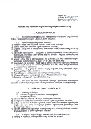Regulamin RDPP Województwa Lubuskiego