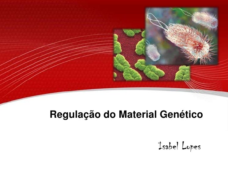 Regulação do Material Genético<br />Isabel Lopes<br />