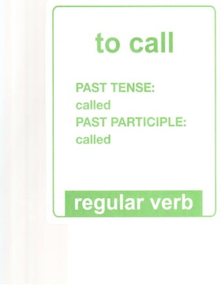 Regular verbs