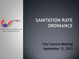 City Council Meeting
September 12, 2013
 