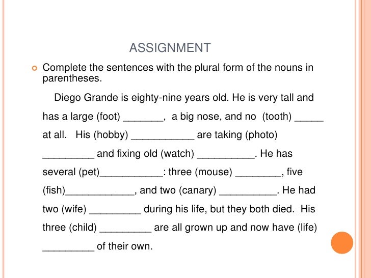 regular and irregular plurals nouns example of plural form