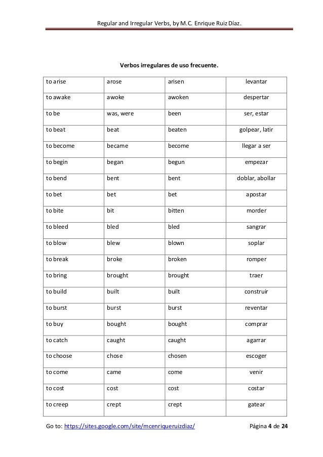 Mix Es Un Verbo Regular O Irregular