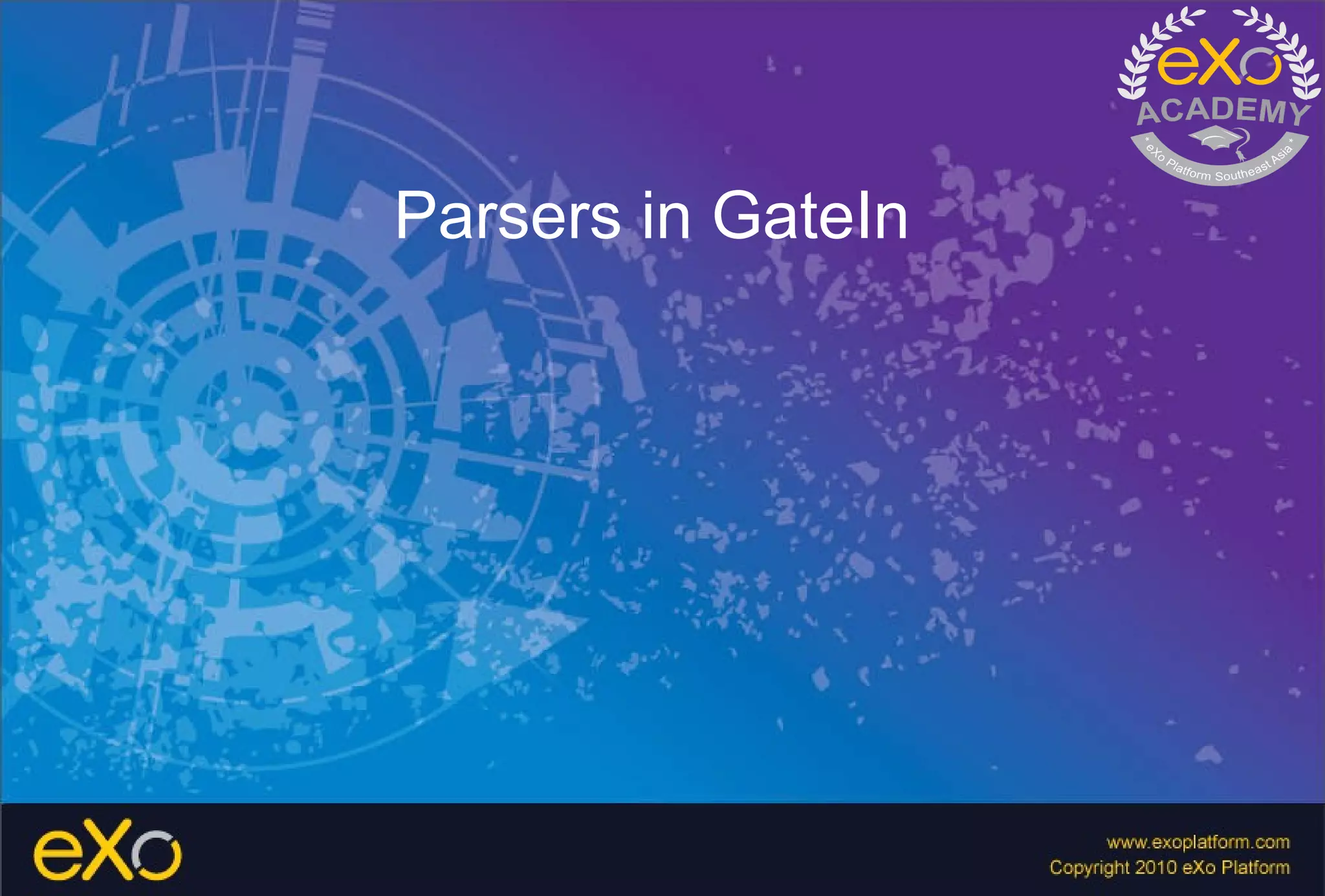Parsers in GateIn 