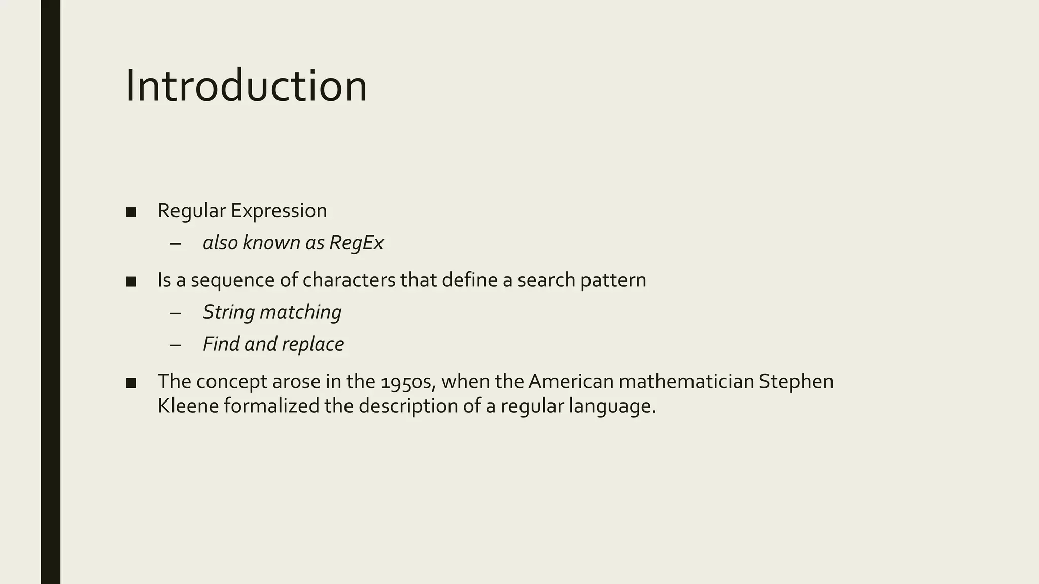 Regular Expression | PPT