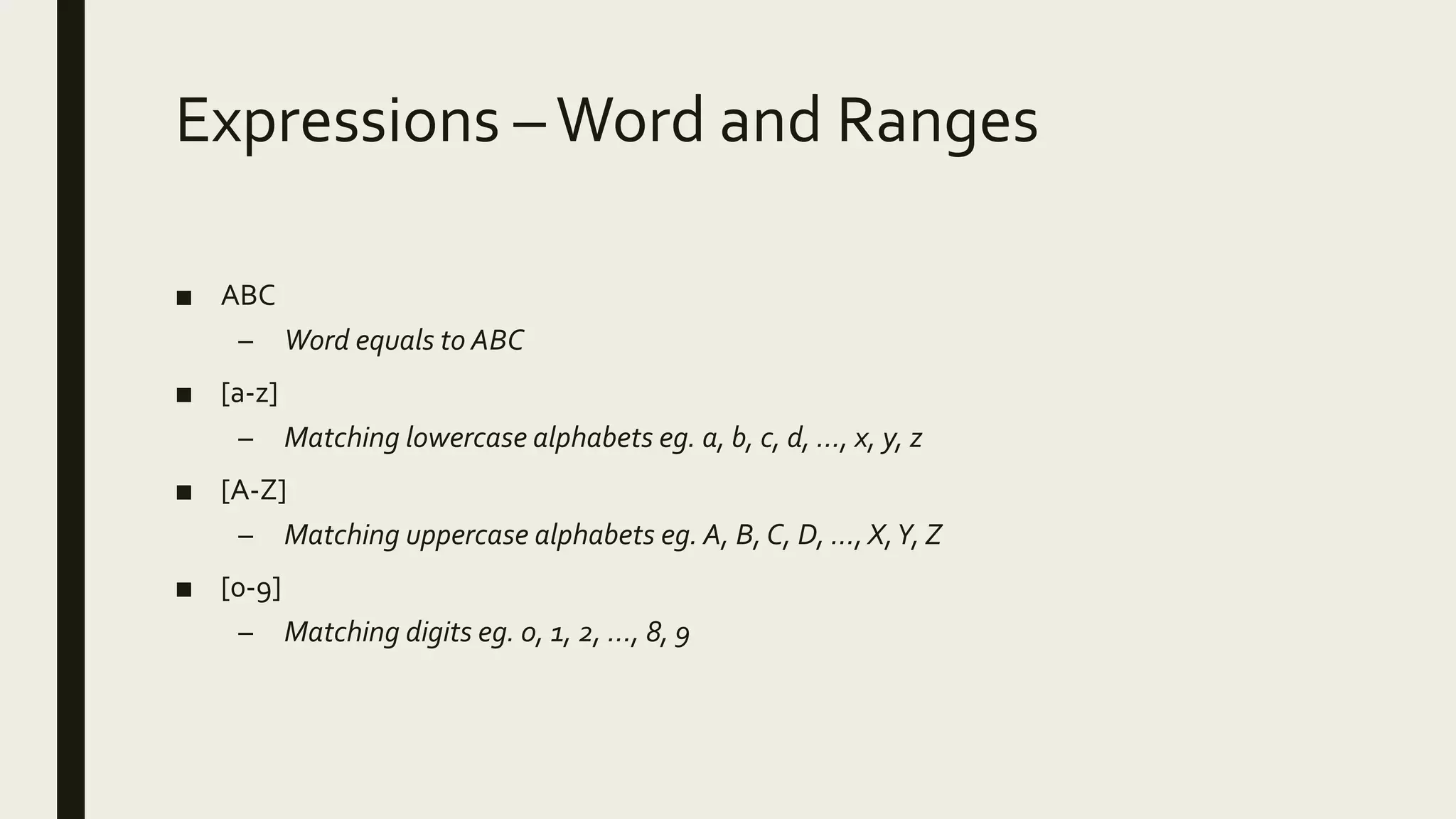Regular Expression | PPT