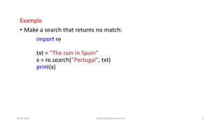 free video: python regular expressions - defining... Python- Regular expression | PPTX