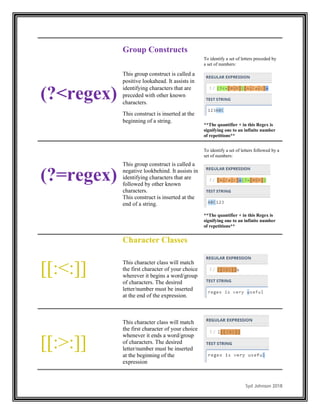 Regular Expression Cheat Sheet | PDF