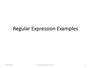 Regular Expression Examples of css | PPT