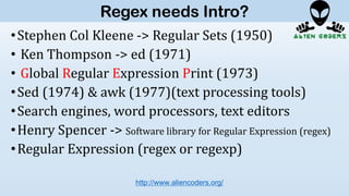 Regular expression for everyone | PPT