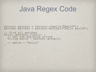 Introduction to Regular Expressions | PPT