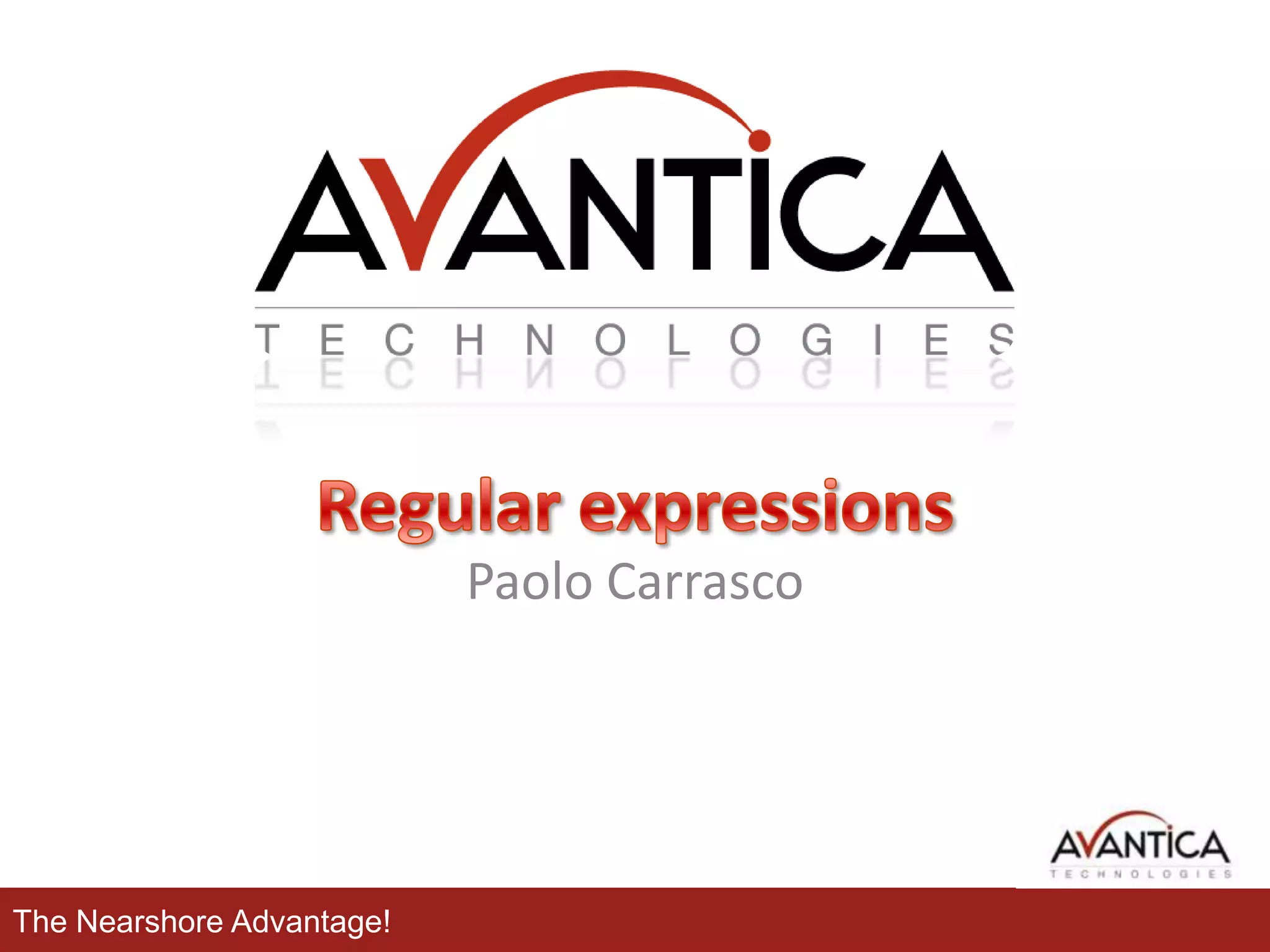 Regular expressions | PPT