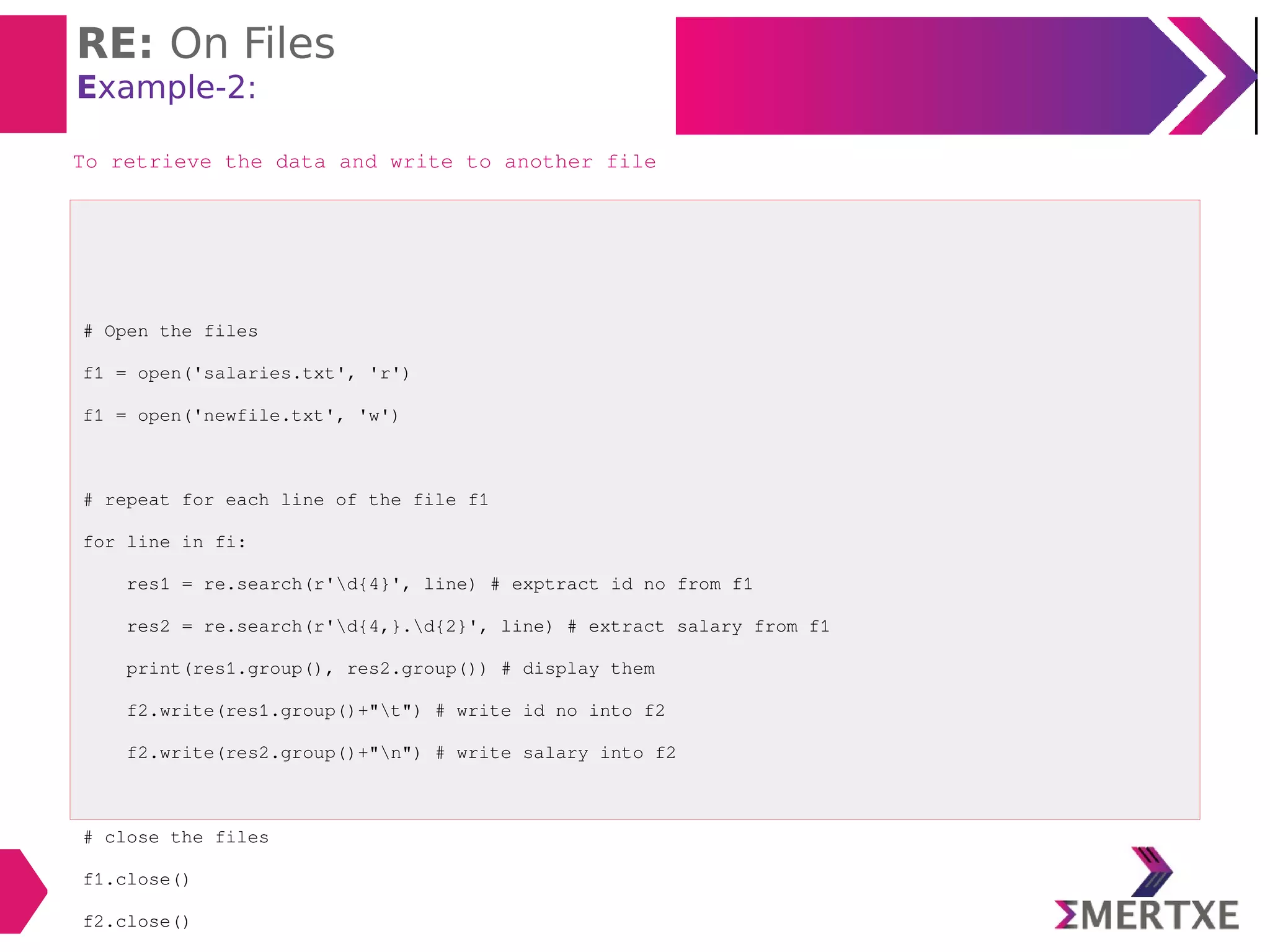 Python : Regular expressions | PPT