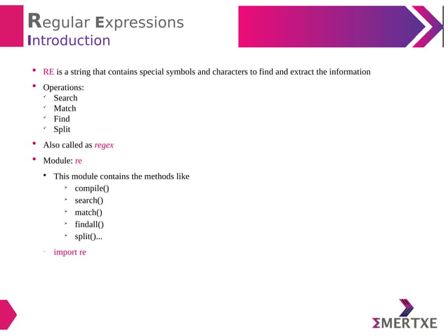 Python : Regular expressions | PDF