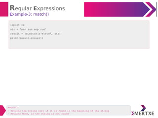 Python : Regular expressions | PDF