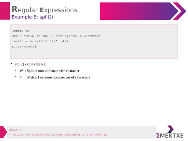 Python : Regular expressions | PDF