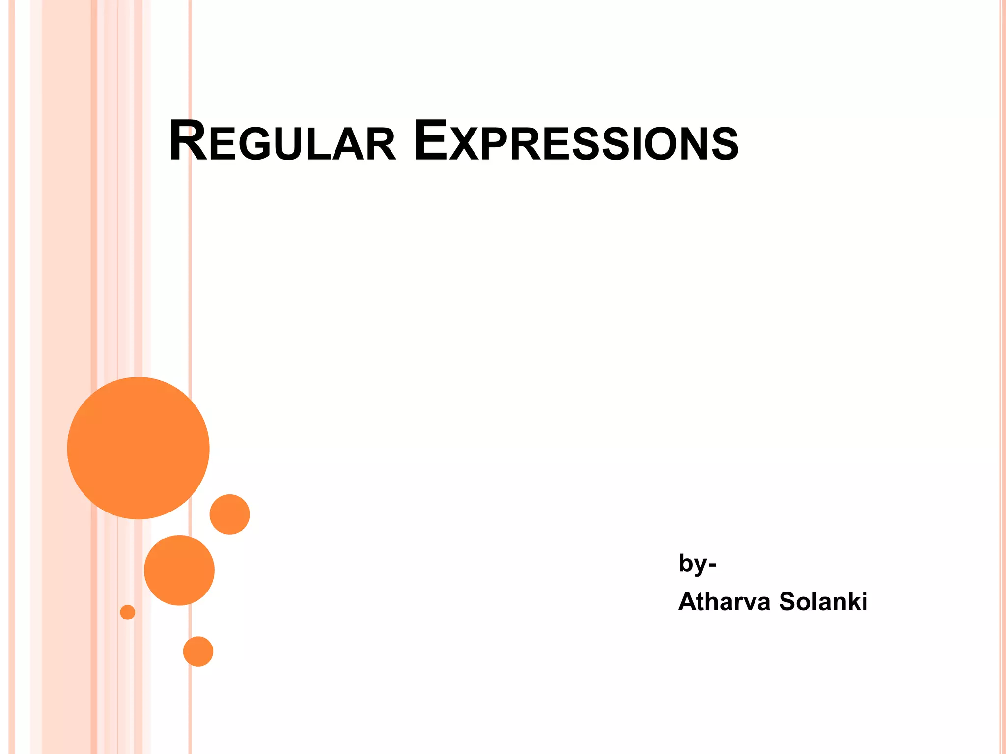 Regular expressions | PPTX