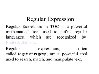 Comprehensive Guide to Regular Expressions and Finite Automata in ...