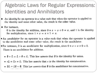 Regular expressions and languages pdf | PPT
